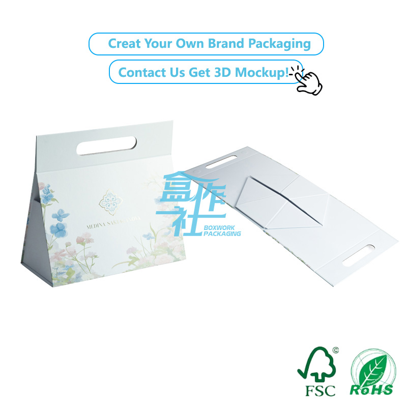 Triangular Collapsible Box with Handle