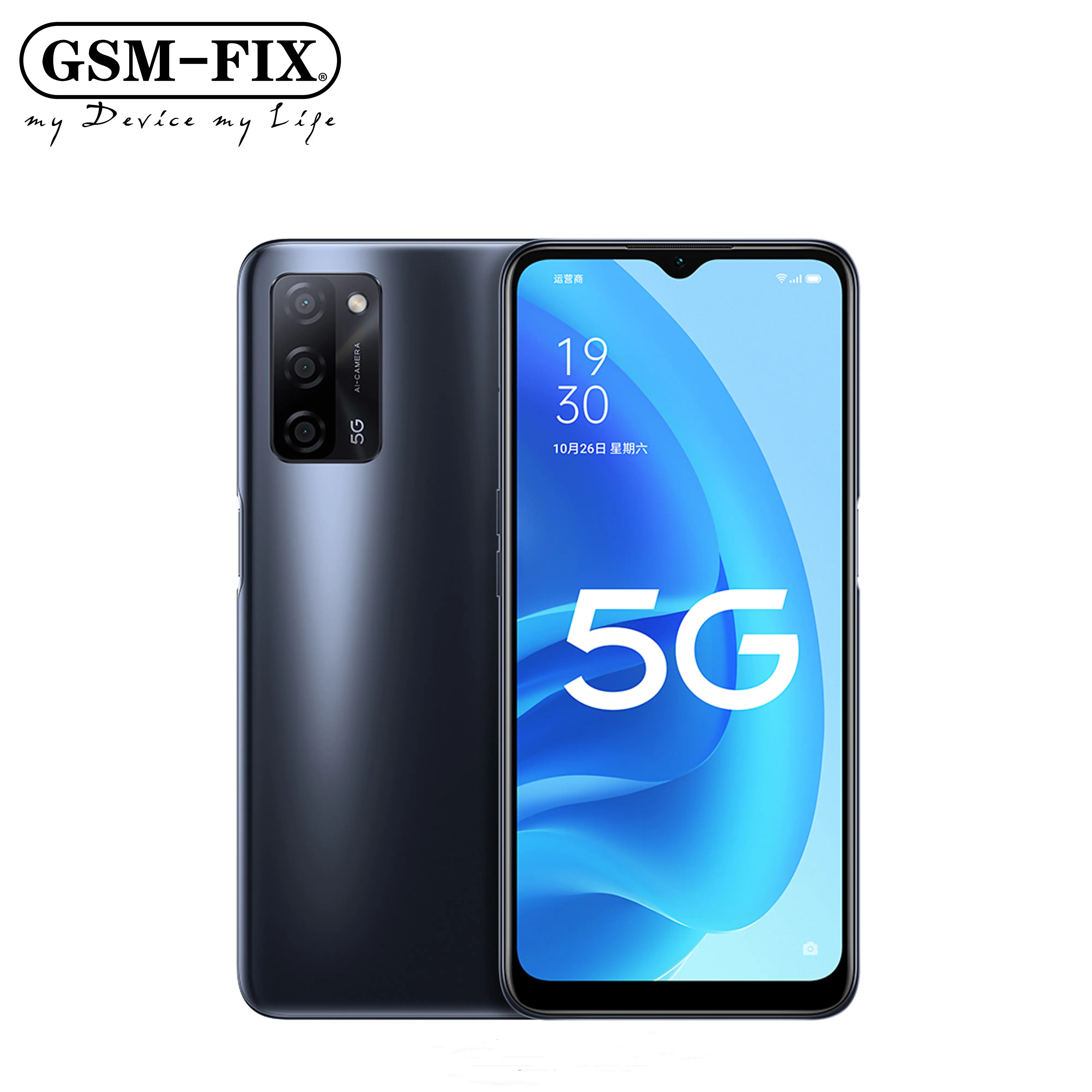 GSM-FIX OPPO A555Gスマートフォン用6GBRAM 128GB ROM6.5インチ画面5000mAhバッテリー5V2A充電器Android携帯電話