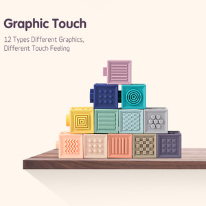 12 Khối Đồ Chơi Mềm Silicon Sáng Tạo Giáo Dục Khối Xây Dựng Khối Eethers Khối Xây Dựng Mềm Nắm Bắt Em Bé - Product Image 5