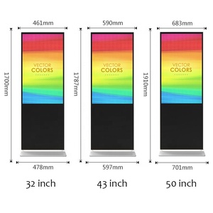 55英寸室内液晶播放器，带WiFi显示屏安卓数字广告设备，用于营销SDK功能地板安装
