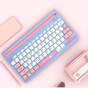 Teclado silencioso inalámbrico BT Mini teclado para tabletas IOS y Android Windows Teclado inalámbrico