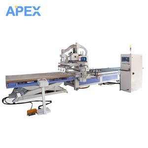 Máquina enrutadora de madera CNC de carga/descarga automática para madera Apex/metal con sistema de Control de estudio NC Tamaño de mesa de condición usada