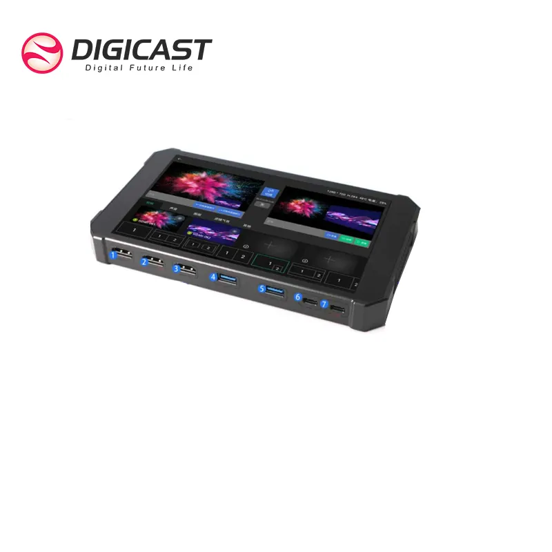 Digicast switch diretor ao vivo 4g 5g, transmissão ao vivo, edição de vídeo, software de comutação