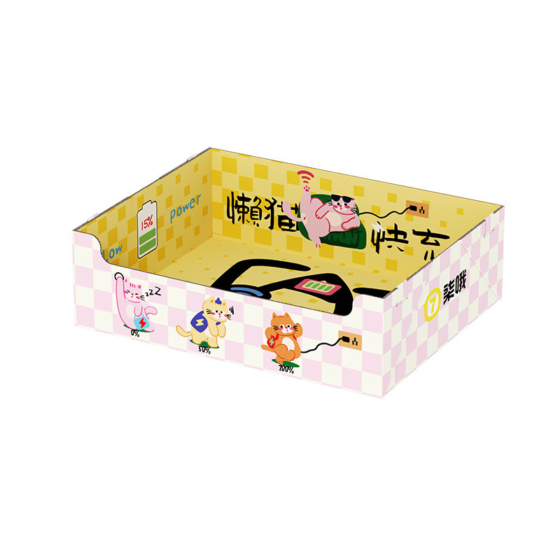 Lazycat Charging Box - Pink Disposable Cat Litter Box