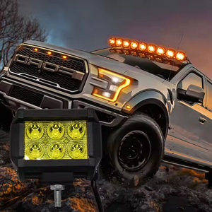 YELLOW LUZ Mini Light bar <strong>12</strong> <strong>Volt</strong> 18w Vehicle <strong>Led</strong> Work Light 6LED 4INCHES MICA AMARILLA - Product Image 6
