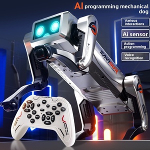 AI programlama akıllı RC mekanik köpek oyuncak dil etkileşimi uzaktan kumanda Stunt eylem Robot köpek hikayesi ile ışık ve müzik
