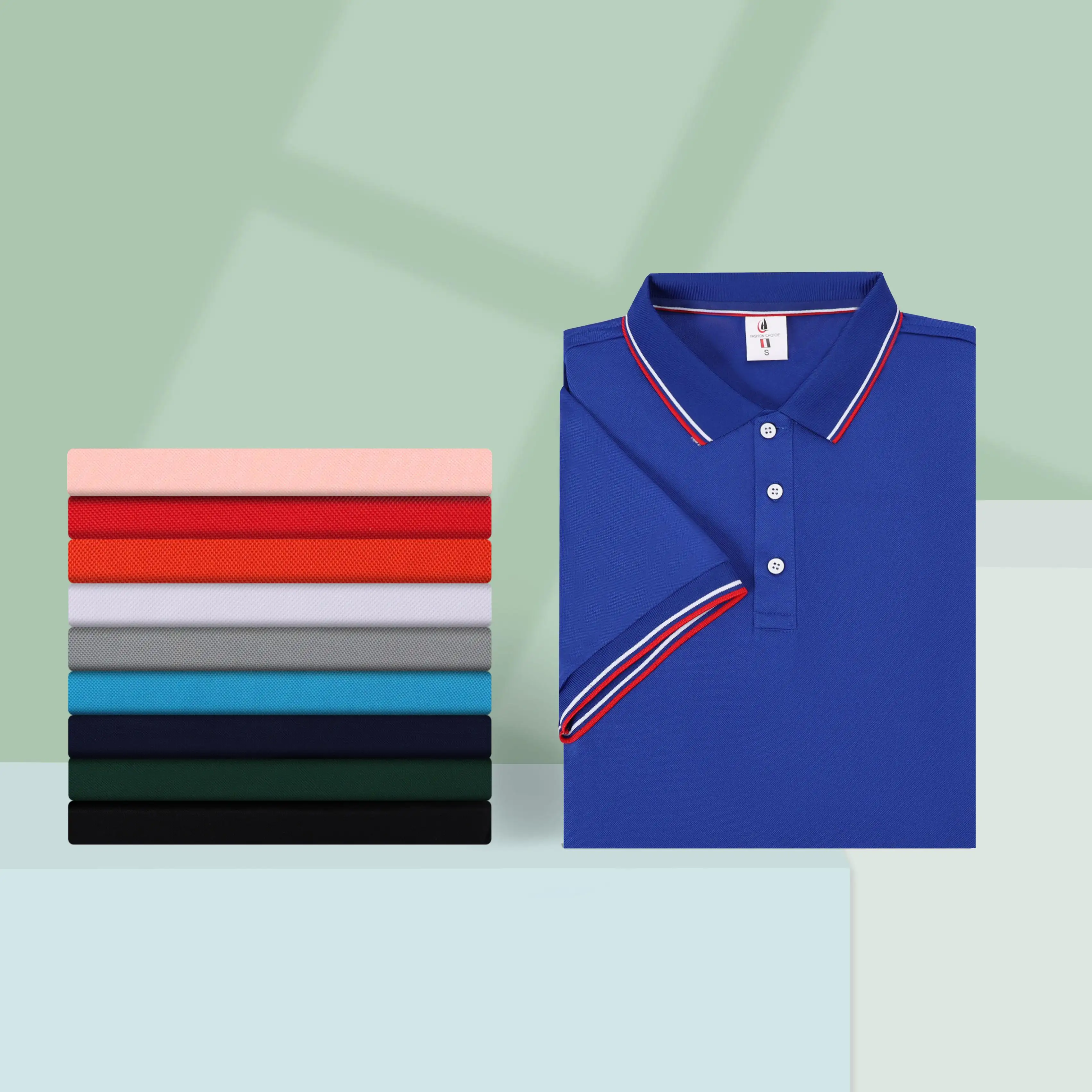 En kaliteli pamuk özel nakış logosu erkek Polo gömlekler rahat marka spor Home ev moda erkek Tops