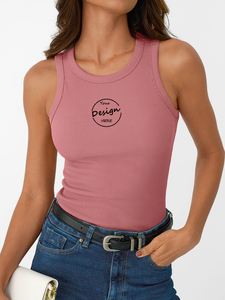 Oem Bán Buôn Racerback Phòng Tập Thể Dục Hàng Đầu Tập Thể Dục Quần Áo Phụ Nữ Tùy Chỉnh Thêu Bông Đường Phố Mặc Womens Gân Tank <span class=keywords><strong>Top</strong></span> - Product Image 3