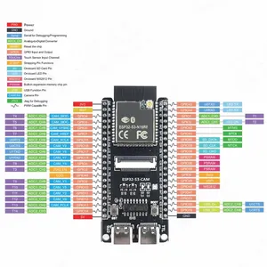 บอร์ดพัฒนา S3 ESP32มีโมดูล Wi-Fi 2.4G สำหรับโมดูลกล้อง OV2640แฟลช ESP32 8MB PSRAM 16MB S3 N16R8 CAM Type-C
