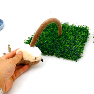 宠物猫玩具毛绒弹簧碟猫玩具鼠标螺旋线弹簧亚麻碟猫玩具 - Product Image 5