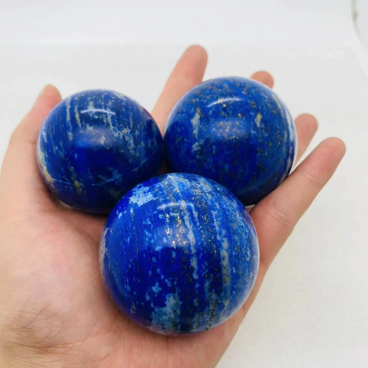 Precio de fábrica, venta al por mayor, esferas curativas de cristal, esferas de bolas de lapislázuli naturales para Decoración