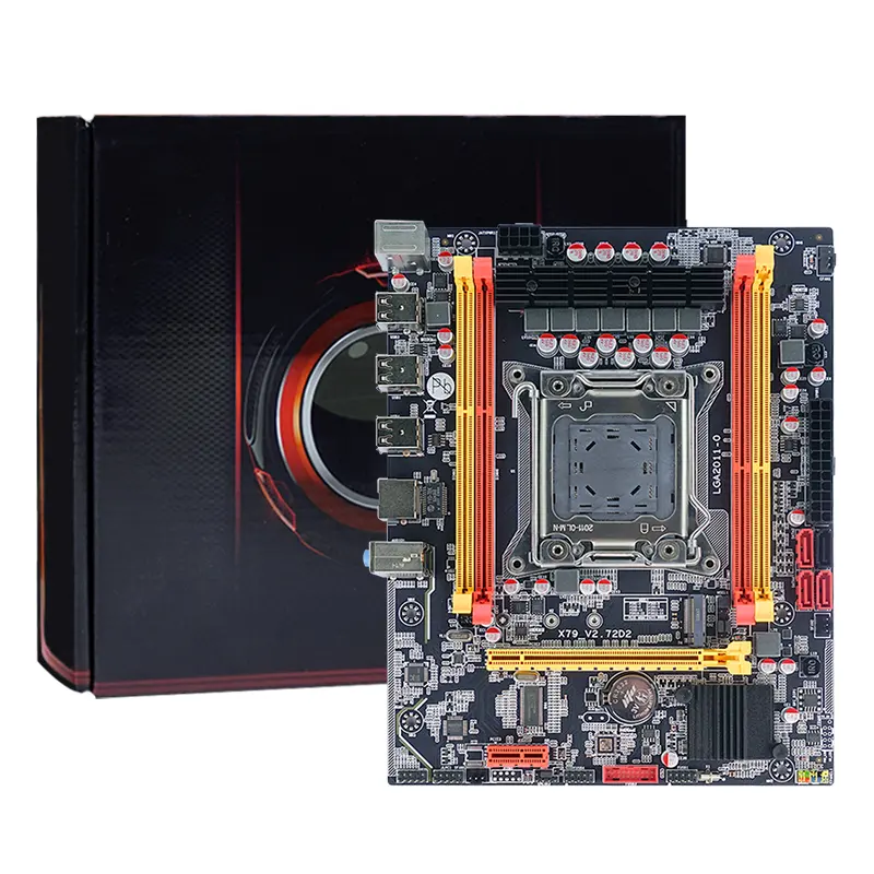 نموذج شعبي 64 جيجابايت ثنائي القناة DDR3 M.2 X79 رقاقة المقبس LGA2011 Xeon E5 المعالج اللوحة الأم سطح المكتب
