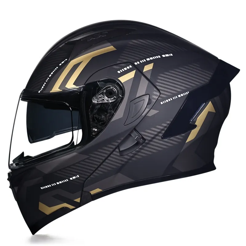 Özelleştirilmiş fabrika toptan Dot ABS çift siperliği ile kask yukarı çevirmek motosiklet bisiklet kaskları Anti-sis lensi motosiklet kaskları