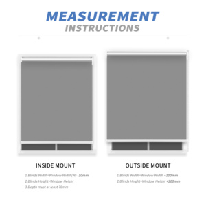 Customized Size Roller Blinds Noise-Free Operation <strong>with</strong> Cassette System Perfect Fit for French <strong>Windows</strong> <strong>Built</strong>-in Installation - Product Image 6