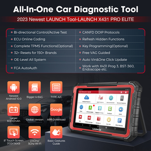 Neueste Version Launch X431 PRO ELITE-Unterstützung CAN FD & DoIP & Ecu-Codierung und aktive Testa rbeit mit X-PROG3 2-Jahres-Update Launch Scanner
