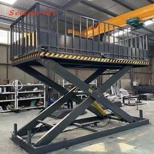 Plataforma de elevación de materiales y elevador de tijera con capacidad de 2T 3,5 T 5T 6 toneladas 8T 3T y 1-6m 1800mm de altura para carga de carga - Product Image 5