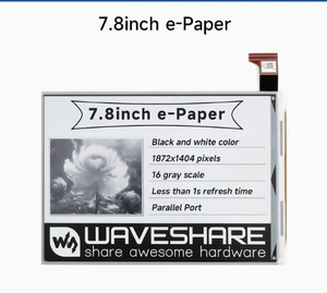 7,8 модуль экрана Raspberry Pi e-ink поддерживает Локальное обновление и поддерживает USB/SPI/I80