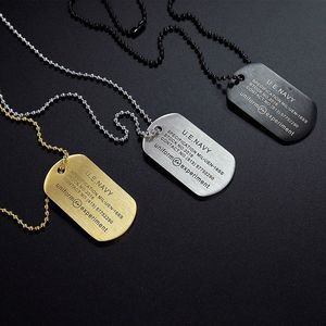 סיטונאי חקוק מותאם אישית הבלטות גברים הדיסקית לוגו מתכת כלב תגיות שרשרת עם שרשרת - Product Image 5