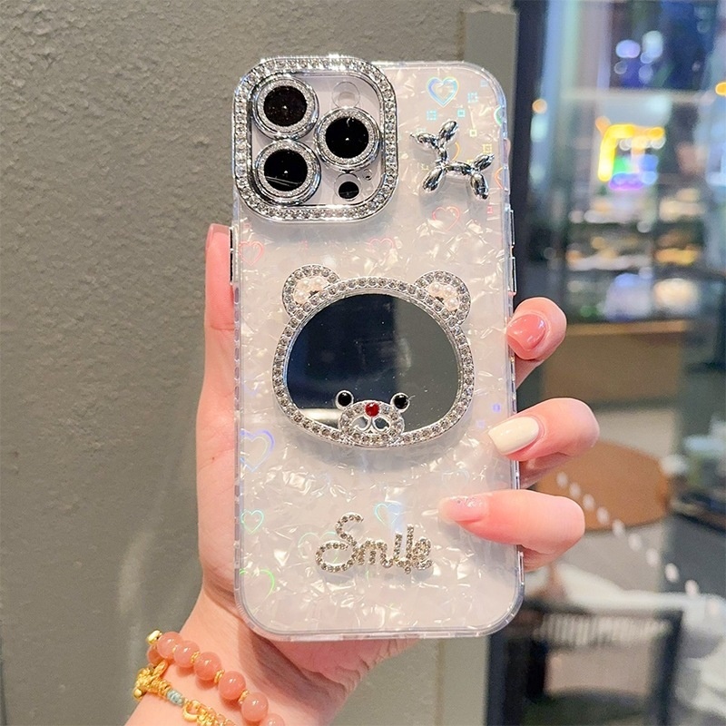 White case+Bear Mirror