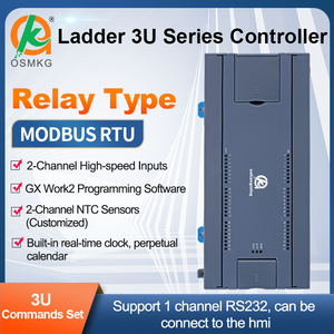 Diagrama de escalera Oshangming PLC 24DI 24DO Salida de relé Controlador PLC Modbus analógico Rtu con RS232 RS485 - Product Image 3
