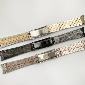 20mm Watch Band for Seiko NH35 <strong>Submariner</strong> Case 904L Stainless Steel Watch Strap Glide Lock Buckle for Silver Jubilee Bracelet