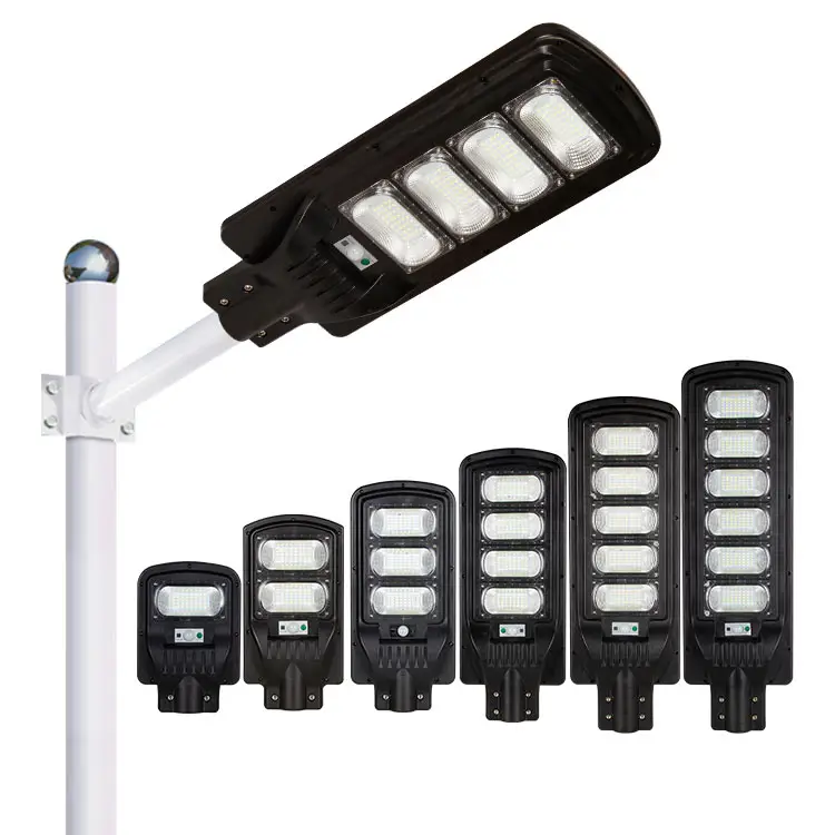 Integrated Road Lamp ABS 50w 100w 150w 200w 250w 300w Outdoor All In One LED Solar Street Light