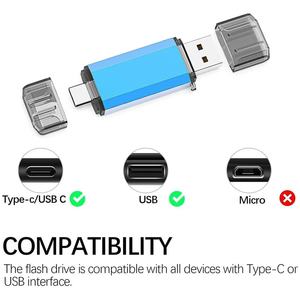 Speicher Speicher 2 In 1 USB-Festplatte 32 GB 64GB Daumen laufwerk Kappe Pen drive Design USB-Stick USB-Flash-Laufwerk mit LED-Anzeige - Product Image 4