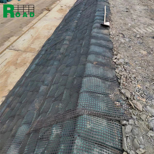 Mềm đất gia cố đường cao tốc <span class=keywords><strong>Polyester</strong></span> <span class=keywords><strong>geogrid</strong></span> hai trục vật nuôi geogrids trong ngân hàng Tăng cường giữ lại tường geogid giá - Product Image 4