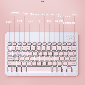 Mini teclado inalámbrico Bluetooths y combos de ratón, juego de teclado, Teclado Klavye para ordenador portátil recargable, teléfono, tableta, Android - Product Image 3