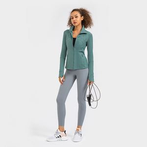 定制Logo拉链上衣外套运动服压缩跑道夹克健身服装女性裁剪健身房夹克