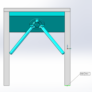 Passaggio veloce ponte semiautomatico stile treppiede tornello con impronta digitale - Product Image 2