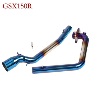 Yüksek performanslı egzoz borusu motosiklet egzoz kaçış sistemi GSXS150 için modifiye ön orta bağlantı borusu kayma - Product Image 4