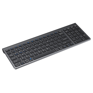Aluminio Delgado 2,4 GHz Dispositivos múltiples Teclado inalámbrico Ratón PC Computadora Silencioso Batería recargable Teclado para tabletas - Product Image 1
