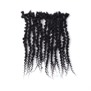 Orientdreads el yapımı gerçek hint saç Locs 10-kıvırcık biter gevşek tanrıça Locs ile bir paket sarmal uzantıları duruyor - Product Image 5