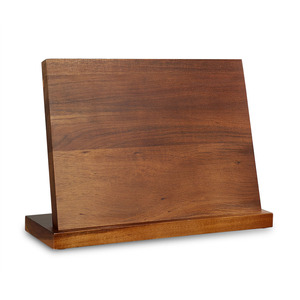 Porte-couteau de cuisine en bois d'acacia naturel magnétique existant