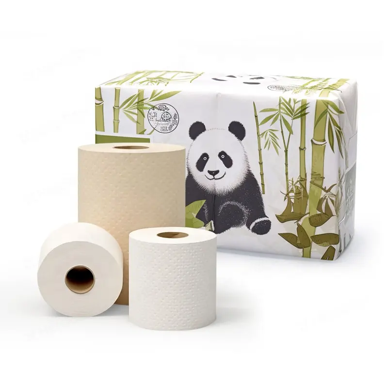 Promoción Papel higiénico de 5 capas Fabricante de papel higiénico Papel higiénico de 2 capas Tejido de bambú Rosa Henrich