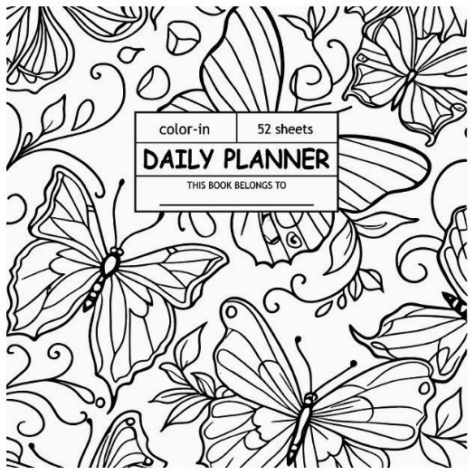 52-Week Butterfly Coloring Planner
