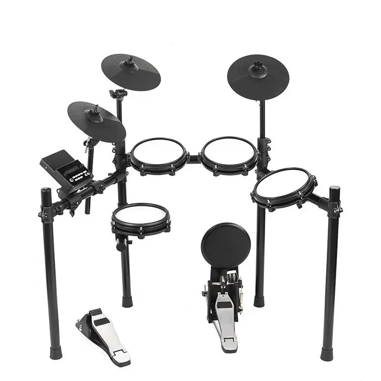 Equipped Completely Jazz 5 Drums Birch Wood Percussion Instruments Electronic Bass Drum Set With Pedal