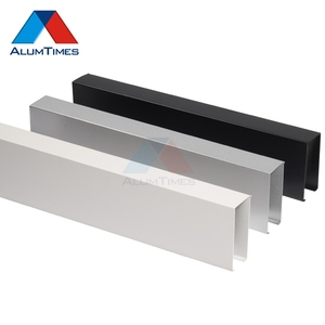 Alumtimes热销铝木图案金属落差天花板装饰室内U形天花板设计 - Product Image 5