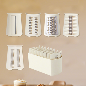 <strong>5</strong> in <strong>1</strong> Rotary Multifunction Grater Slicer Fruit Cheese Potato Cabbage Manual Vegetable Chopper With Storage Box - Product Image 6