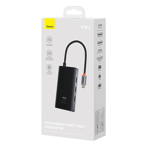 Baseus 8-Port Type-C Usb <strong>Hub</strong> 3.0 Plug DP Cable <strong>Network</strong> Card <strong>Computer</strong> Laptop Phone Tablet Adapter - Product Image 6