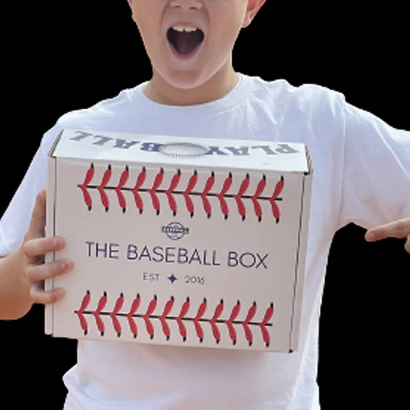 Carte da baseball stampate a colori personalizzate scatola di spedizione per hobby scatola da baseball in cartone