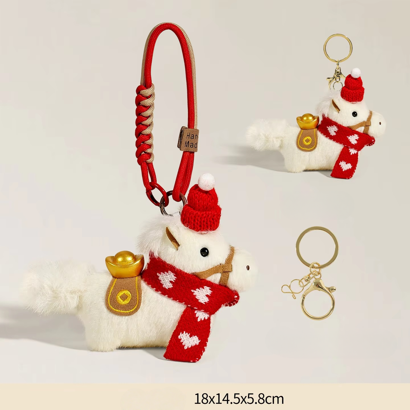 heart scarf white-lanyard + buckle