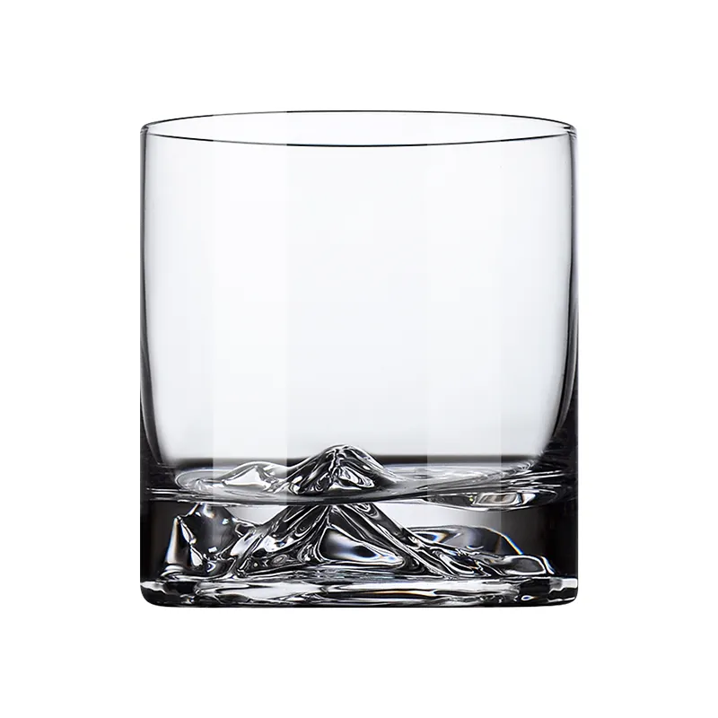 2024 verre à whisky à cylindre traditionnel en cristal clair soufflé à la main avec fond