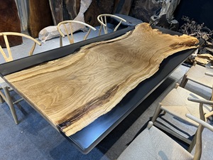 Tự Nhiên Saman Gỗ Rắn Với Trong Suốt Nhựa Epoxy Bảng Top Với Ghế Ăn Từ Việt Nam Với Nhà Máy Giá Rất Rẻ - Product Image 2