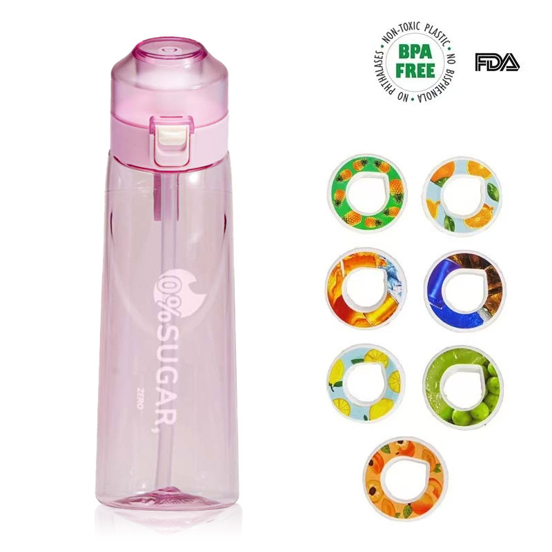 Tasse à parfum rose transparent avec logo - 7 anneaux