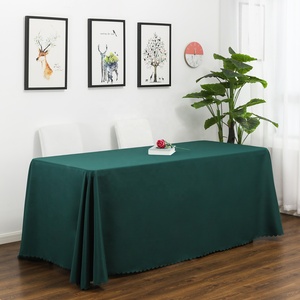 Heavy ผ้า Emerald สีเขียวผ้าตารางสี่เหลี่ยมผืนผ้าสำหรับโต๊ะขนาด6ฟุต - Product Image 2