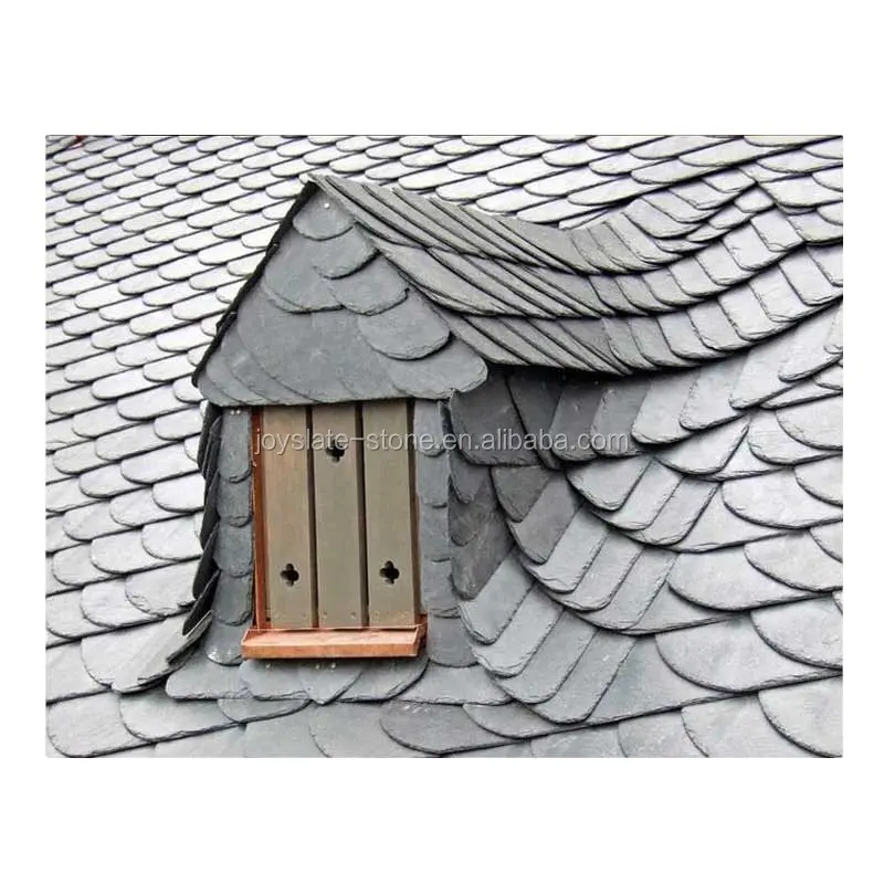 Maison en bois villa matériaux de construction échelle de poisson bardeaux de toit/toit + ardoise + carrelage