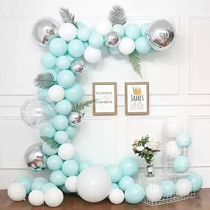 Kit de arco de guirnalda de globo azul para Baby Shower dulce para niño con decoraciones de globos