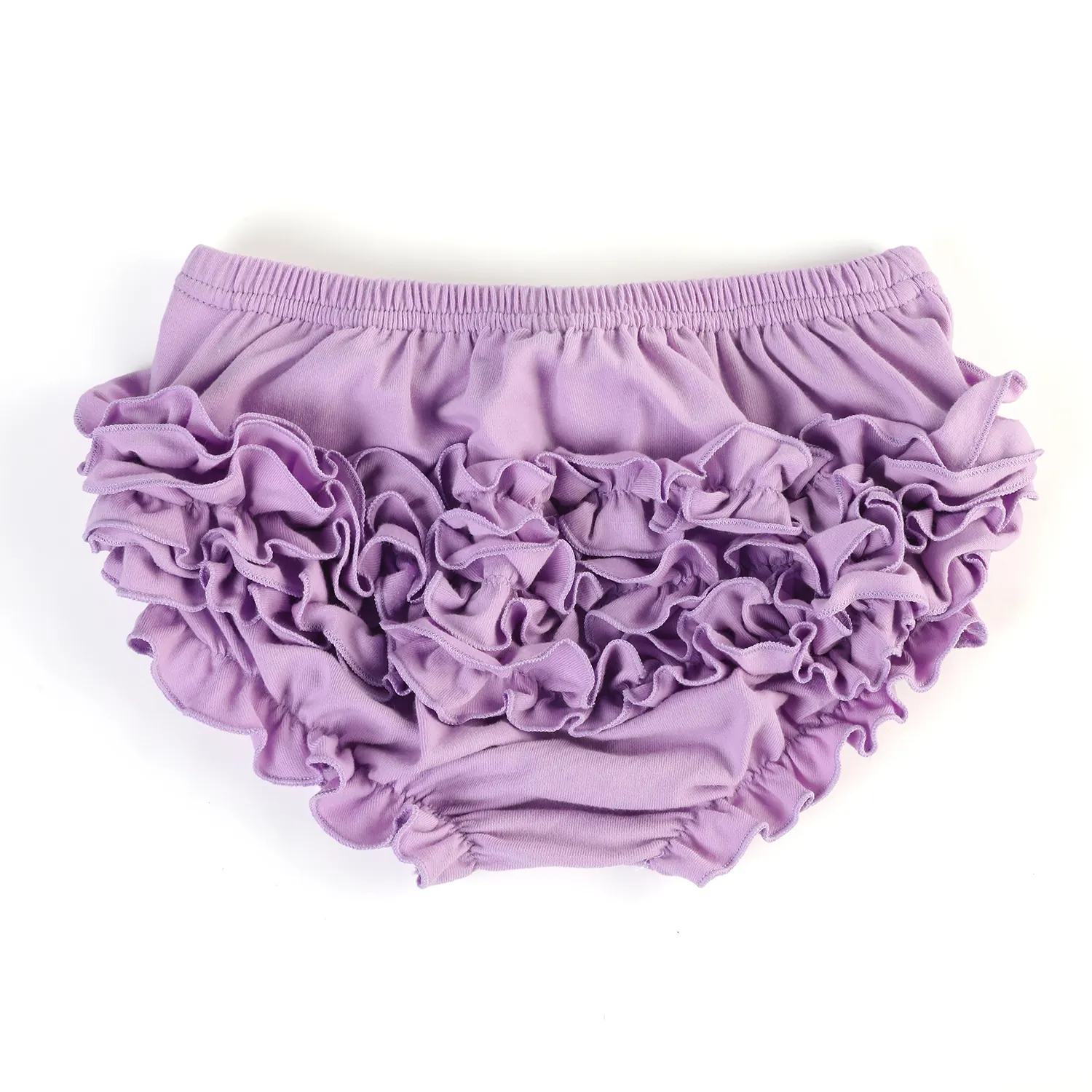 RTS Bloomers para bebês, blusão de cor doce com babado nas costas, cobertor de fraldas para bebês recém-nascidos, 95% de algodão tricotado